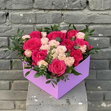 Цветочная композиция из Розы в коробке в Едрово