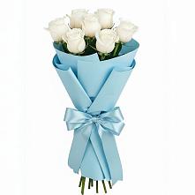 Букет 7 белых роз Проуд в Едрово