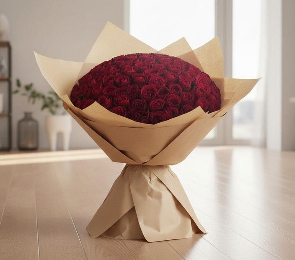Букет 101 Красная роза в Едрово