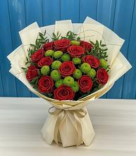 Букет цветов из:  Розы и Хризантемы в Едрово